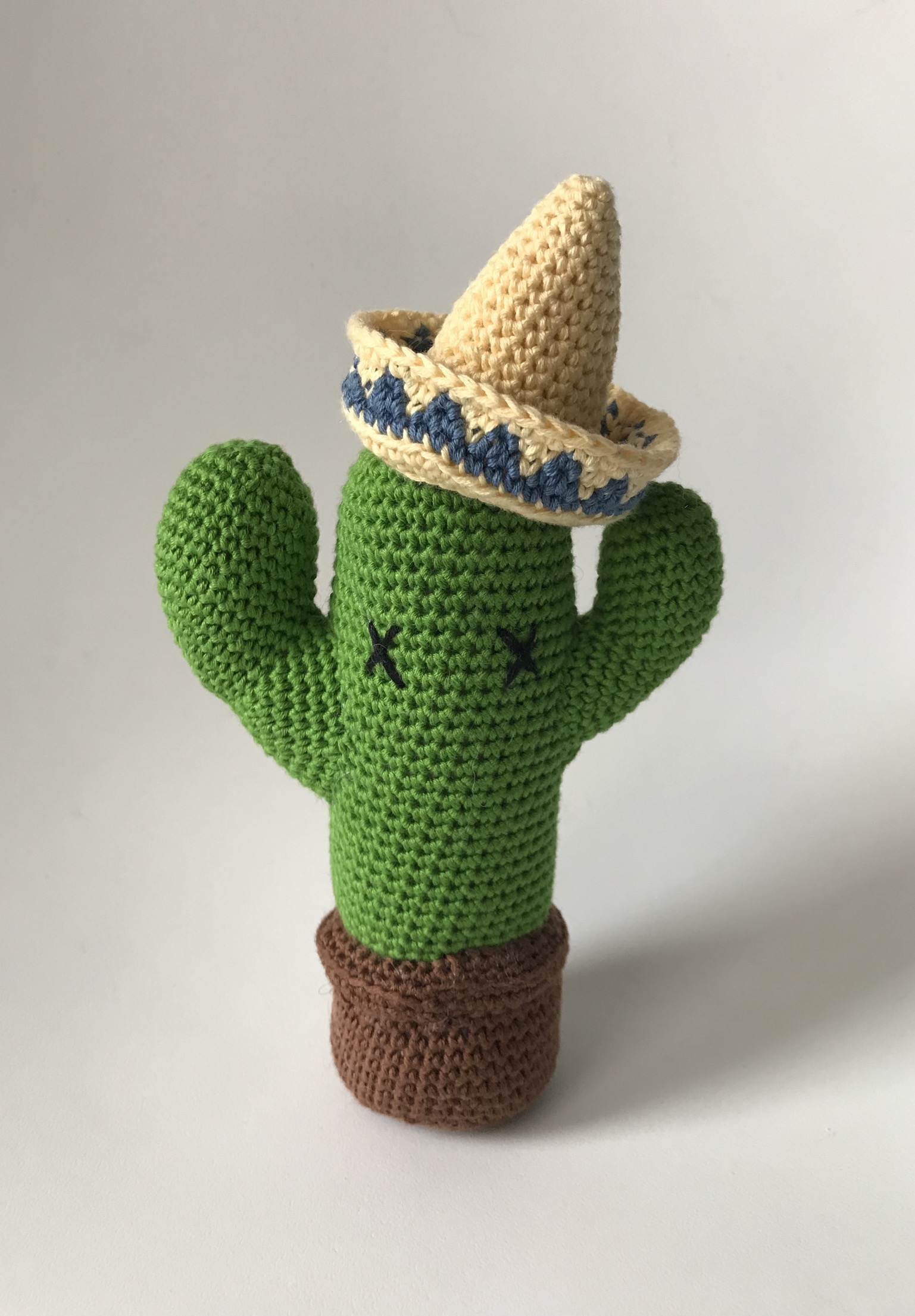 Cactus fait main au crochet, doudou fait main, Peluche pour enfant 100% coton, amigurumi